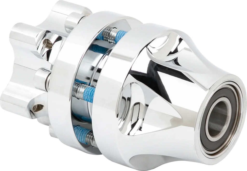 Arlen Ness Front Hub - Cartridge - Chrome - Kit fits Harley-Davidson Softail Low Rider S / ST / El Diablo - Side View