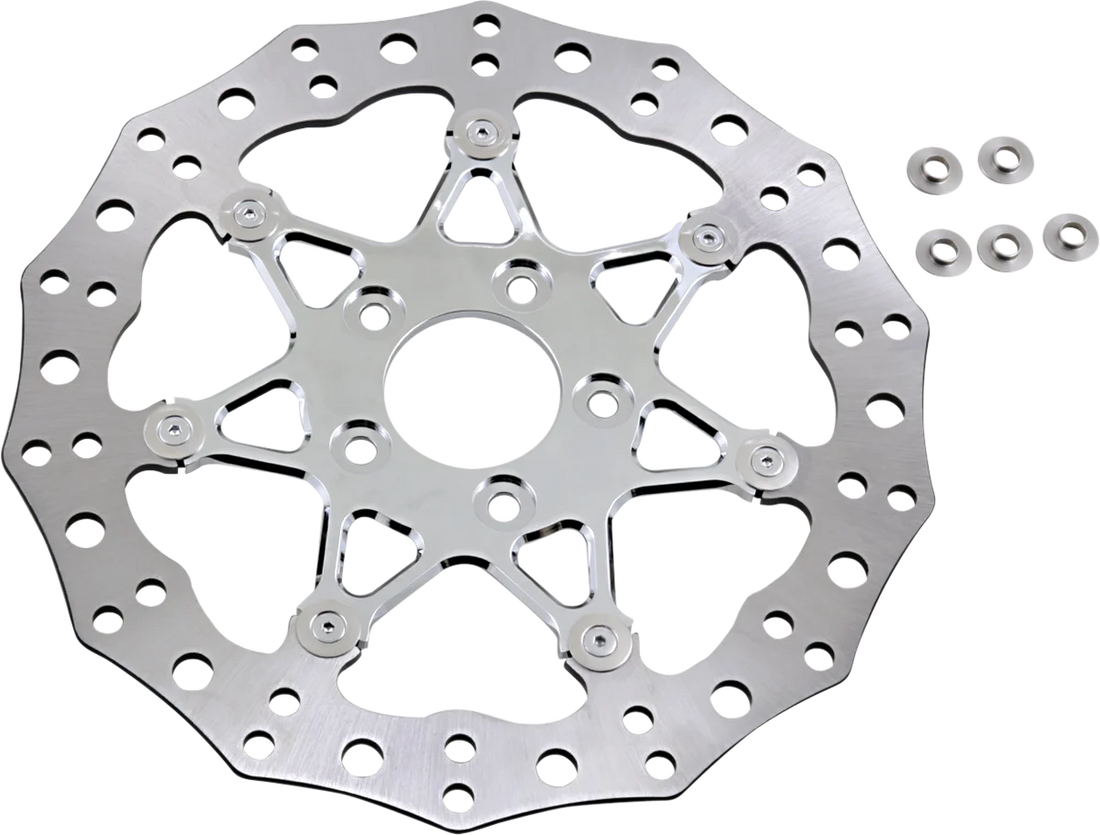 Arlen Ness Front Rotor - Procross - 11.8" - Chrome 33-10102-202 - Side View