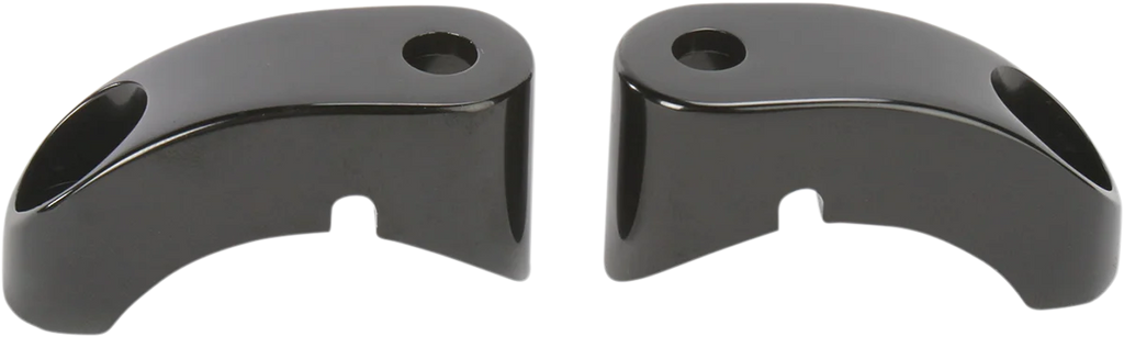 Arlen Ness Front Turn Signal Mounts - 39 mm Forks - Black 12-738 - Main Product View