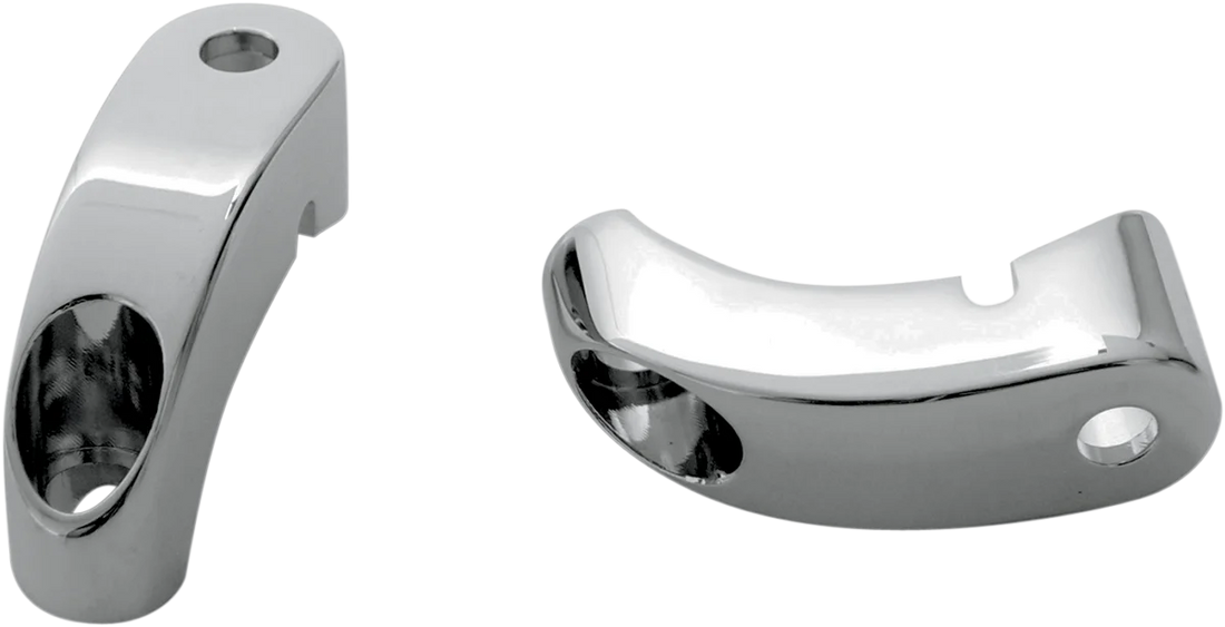 Arlen Ness Front Turn Signal Mounts - 39 mm Forks - Black 12-738 - Side View