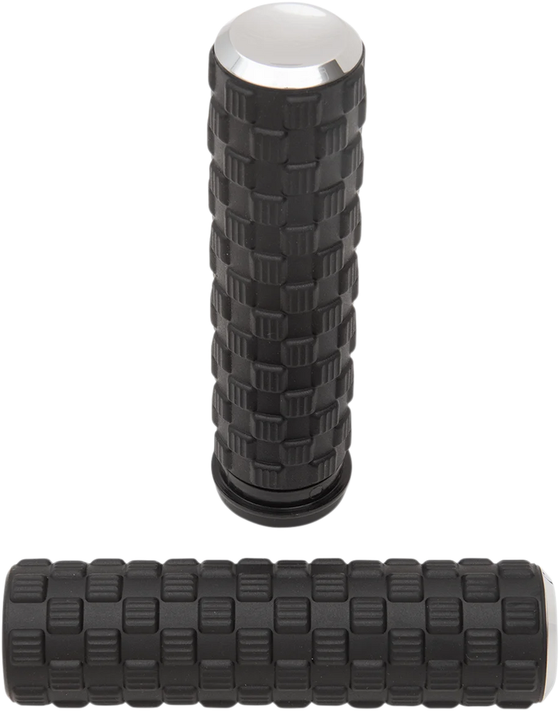 Arlen Ness Grips - Air Trax - TBW - Chrome 07-353 - Side View