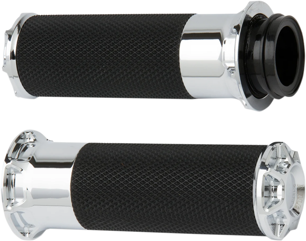 Arlen Ness Grips - Beveled - Cable - Chrome 07-330 - Main Product View