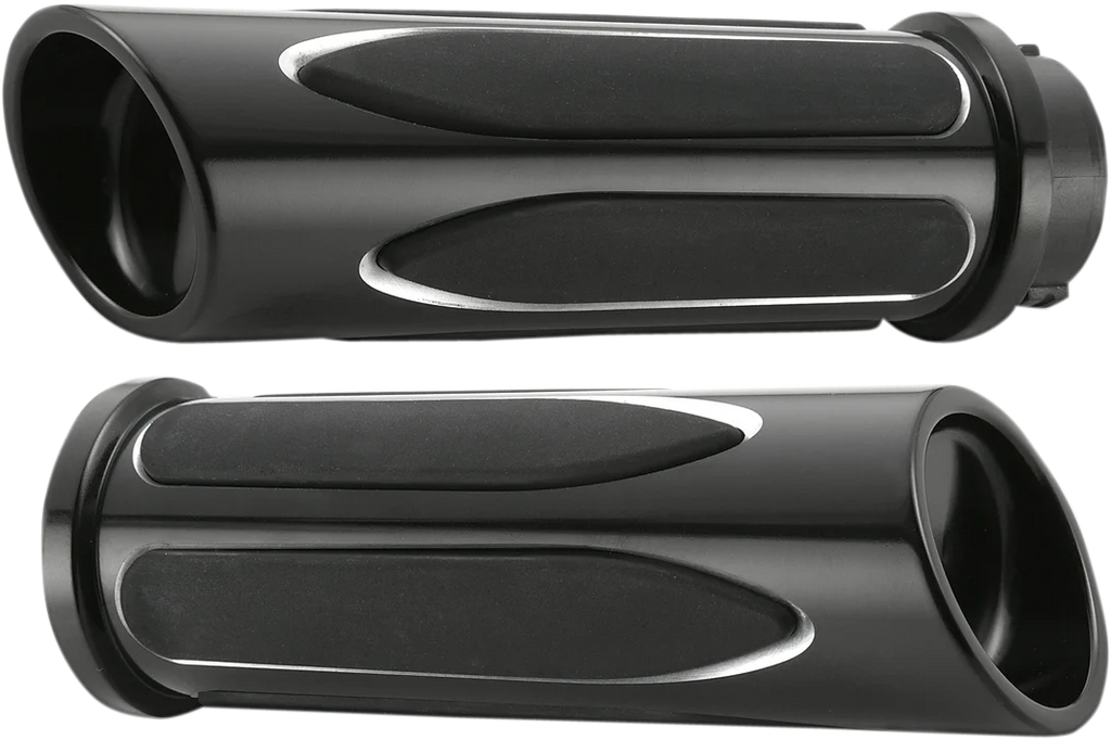 Arlen Ness Grips - Comfort - Deep Cut - Cable - Black 07-051 - Main Product View