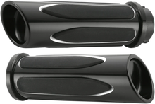 Load image into Gallery viewer, Arlen Ness Grips - Comfort - Deep Cut - Cable - Black 07-051 - Main Product View