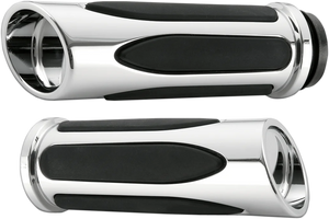 Arlen Ness Grips - Comfort - Deep Cut - Cable - Chrome 07-050