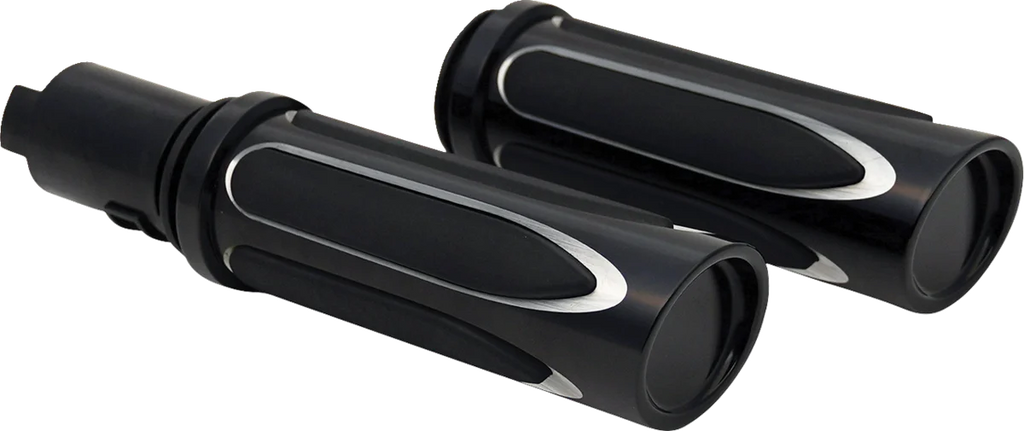 Arlen Ness Grips - Comfort - Deep Cut - TBW - Black 500-069 - Main Product View