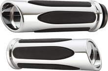 Load image into Gallery viewer, Arlen Ness Grips - Comfort - Deep Cut - TBW - Chrome 500-070 - Main Product View