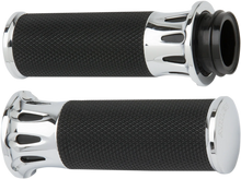 Load image into Gallery viewer, Arlen Ness Grips - Deep Cut - Cable - Chrome 07-316