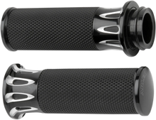 Load image into Gallery viewer, Arlen Ness Grips - Deep Cut - TBW - Black 07-319 - Main Product View