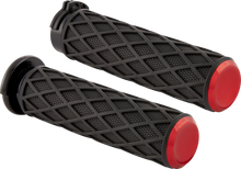 Load image into Gallery viewer, Arlen Ness Grips - Diamond - Cable - Red 500-015 - Main Product View