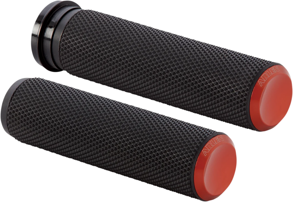Arlen Ness Grips - Knurled - Cable - Orange 07-304 - Main Product View
