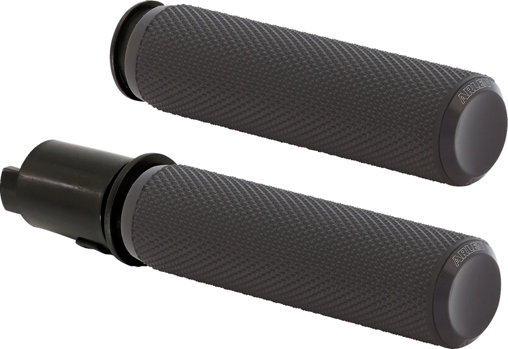 Arlen Ness Grips - Knurled - TBW - Black 500-050 - Main Product View