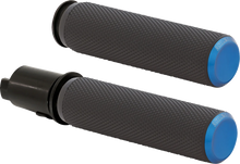 Load image into Gallery viewer, Arlen Ness Grips - Knurled - TBW - Blue 500-053 - Main Product View