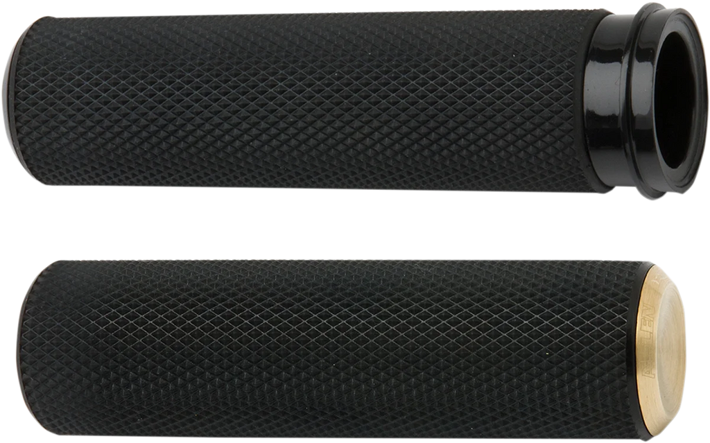 Arlen Ness Grips - Knurled - TBW - Brass 07-334 - Main Product View