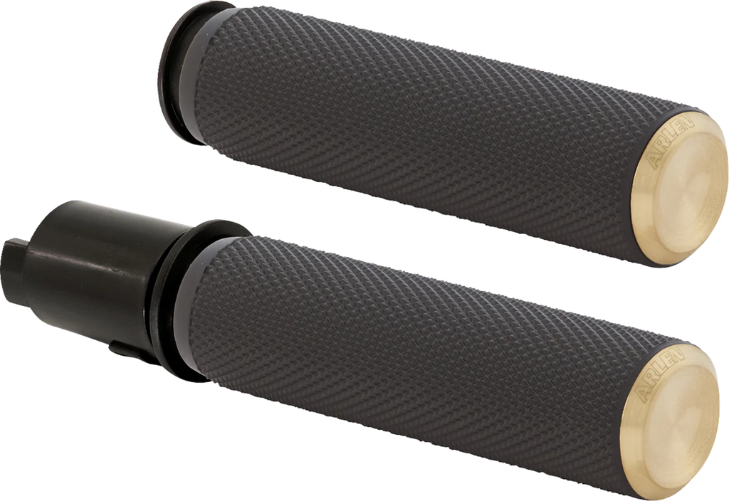 Arlen Ness Grips - Knurled - TBW - Brass 500-052 - Main Product View