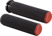 Load image into Gallery viewer, Arlen Ness Grips - Knurled - TBW - Orange 07-306 - Main Product View