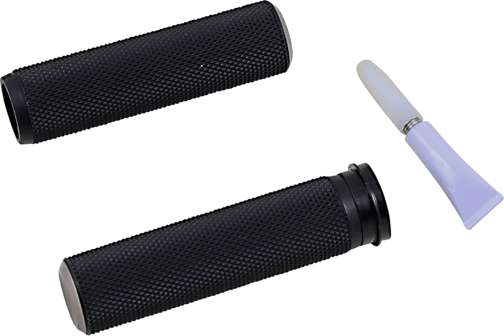 Arlen Ness Grips - Knurled - TBW - Titanium 07-348 - Main Product View