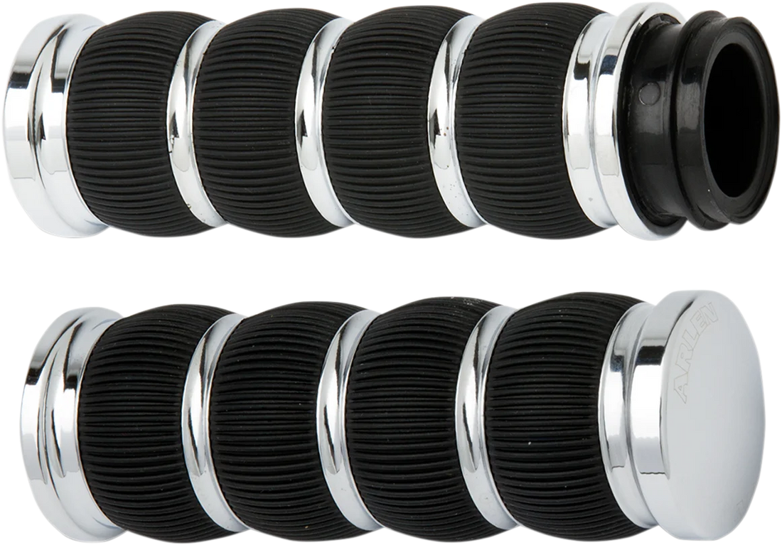 Arlen Ness Grips - Ring Leader - TBW - Black 07-315 - Side View