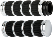 Load image into Gallery viewer, Arlen Ness Grips - Ring Leader - TBW - Black 07-315 - Side View