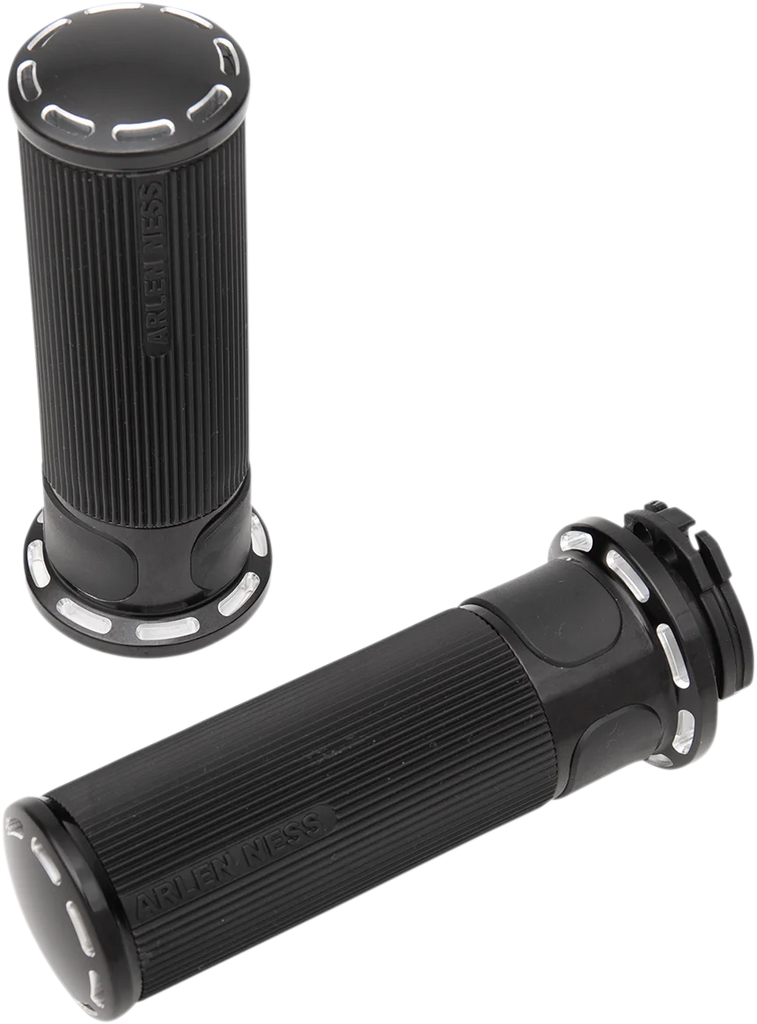 Arlen Ness Grips - Slot Track - Cable - Black 07-301 - Main Product View