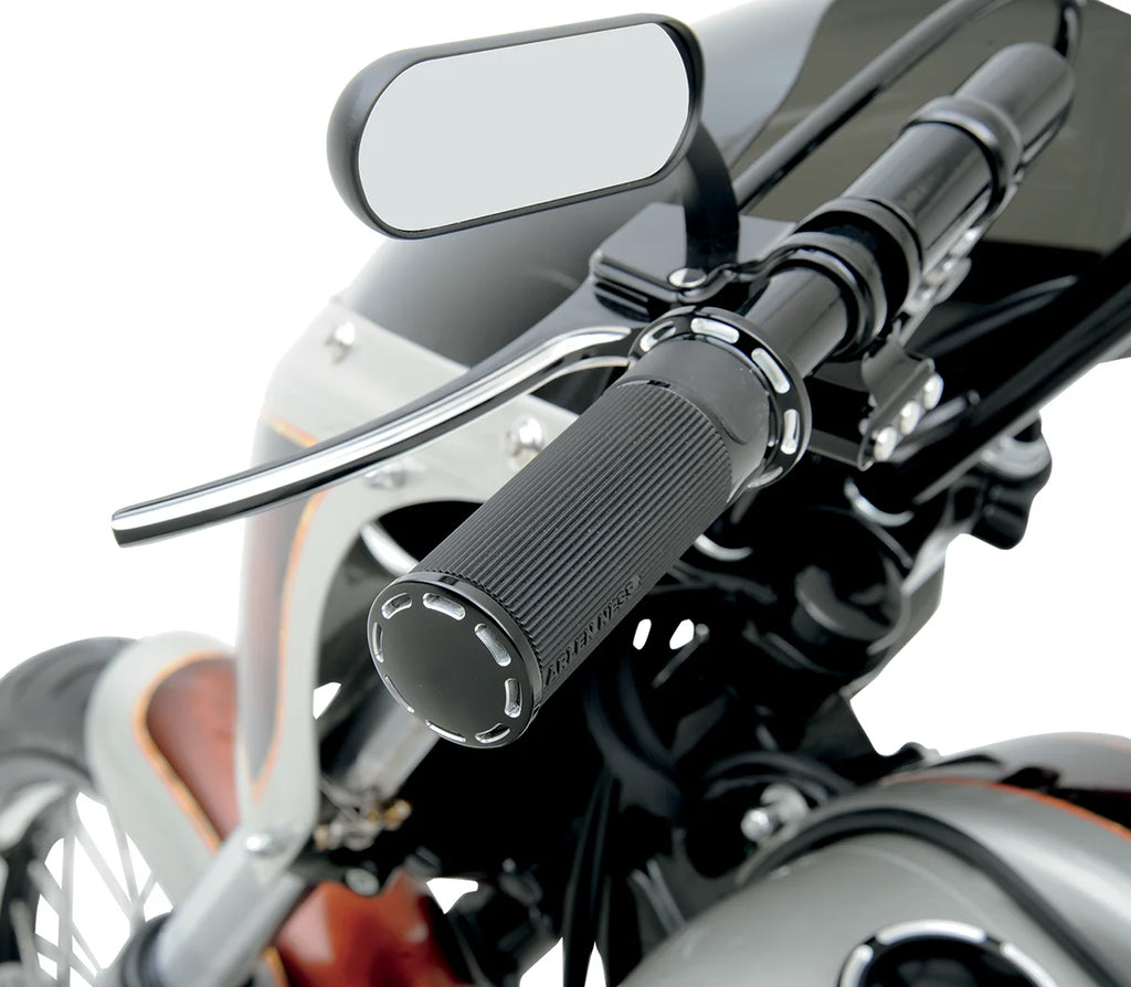 Arlen Ness Grips - Slot Track - Cable - Black 07-301 - Back View