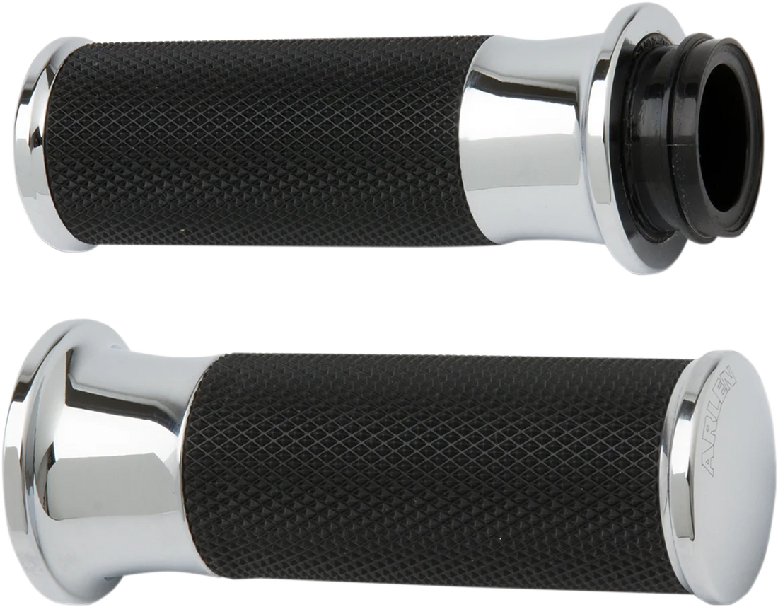 Arlen Ness Grips - Smoothie - Cable - Black 07-321 - Side View