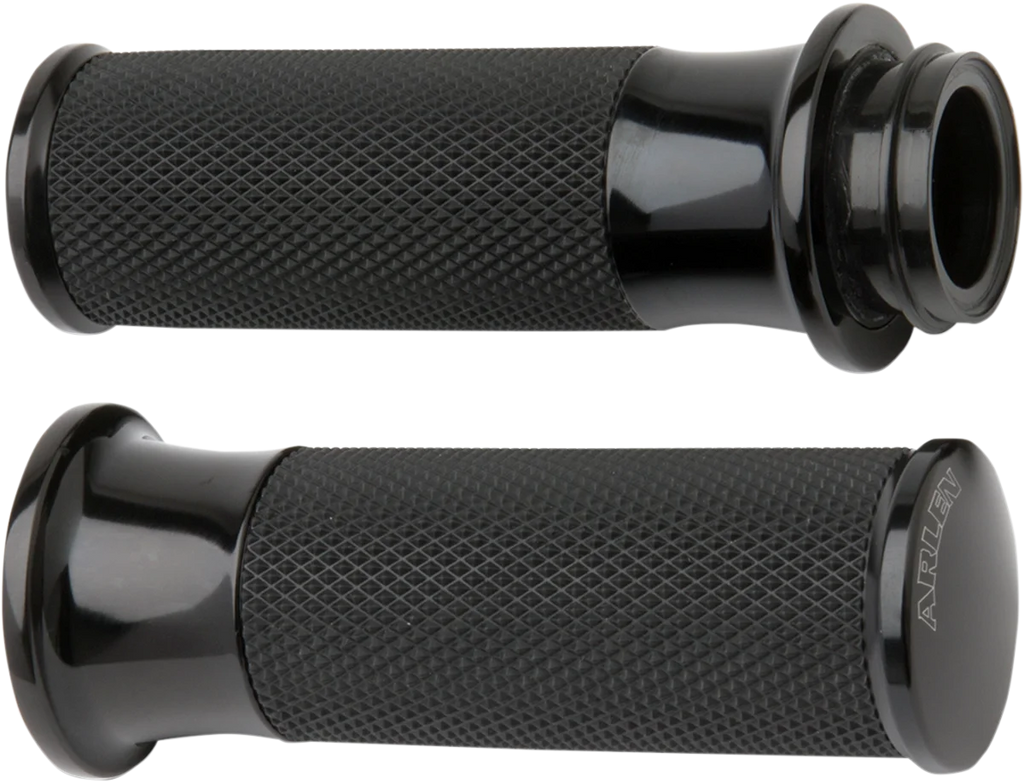 Arlen Ness Grips - Smoothie - TBW - Black 07-323 - Main Product View
