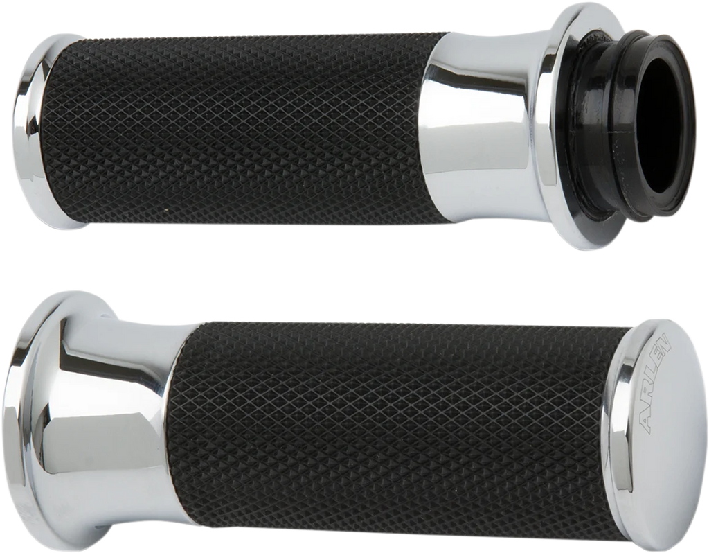 Arlen Ness Grips - Smoothie - TBW - Black 07-323 - Side View