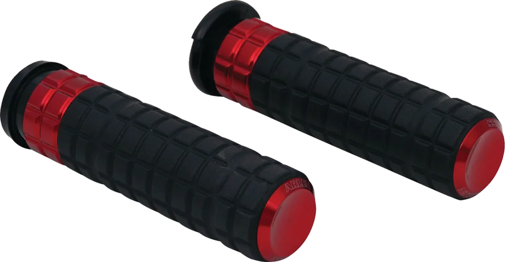 Arlen Ness Grips - SpeedLiner - TBW - Red 500-021 - Main Product View