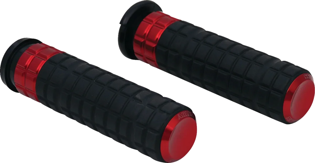 Arlen Ness Grips - SpeedLiner - TBW - Red 500-065 - Main Product View