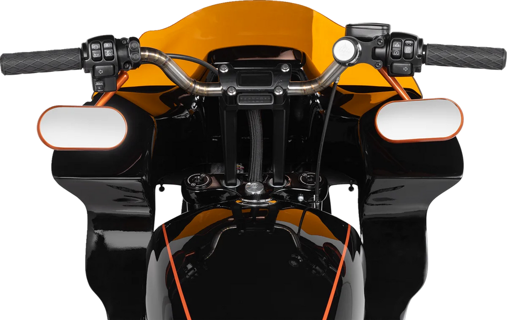 Arlen Ness Handlebar - MX Moto - Welded Raw Stainless Steel 520-044 - Installation View