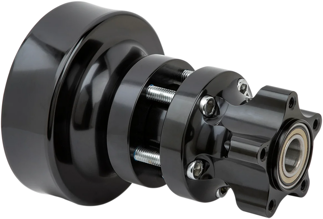 Arlen Ness Hub - Cartridge - Front/Dual Disc - Black - 71-652 fits Softail Low Rider S / ST / El Diablo - Side View