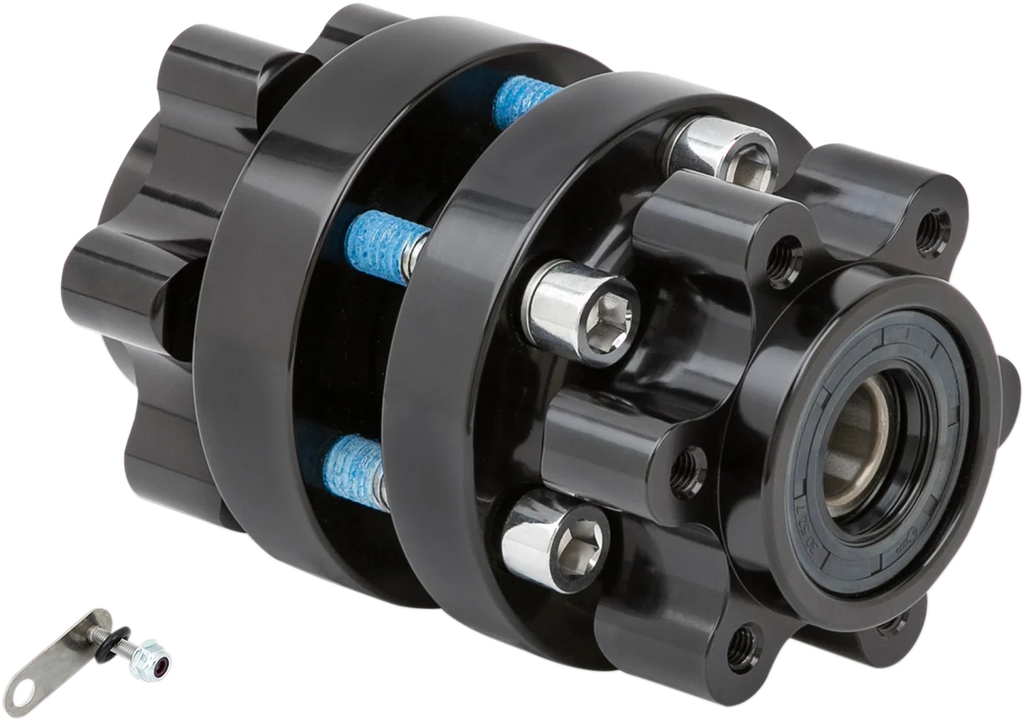 Arlen Ness Hub - With TPMS - Rear - Black 71-752 - Side View