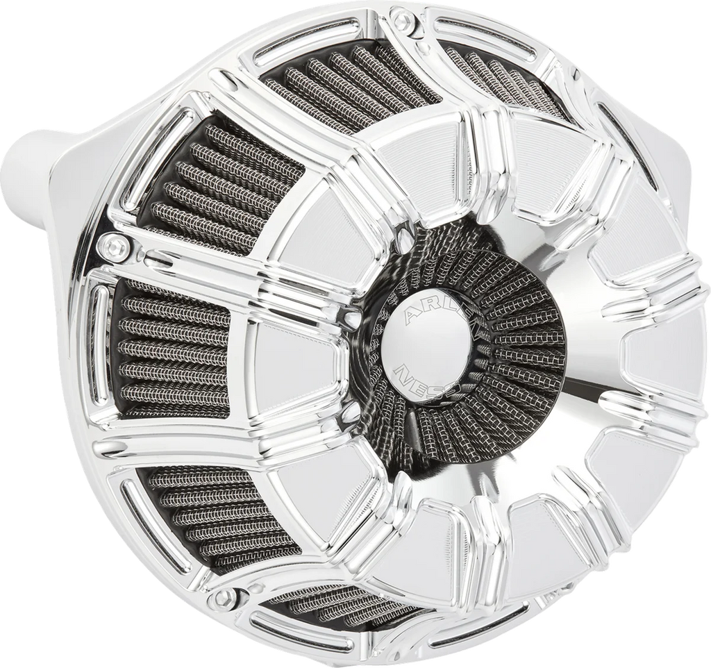 Arlen Ness Inverted Series Air Cleaner Kit - 10-Gauge - Chrome - 600-222 - Main Product View
