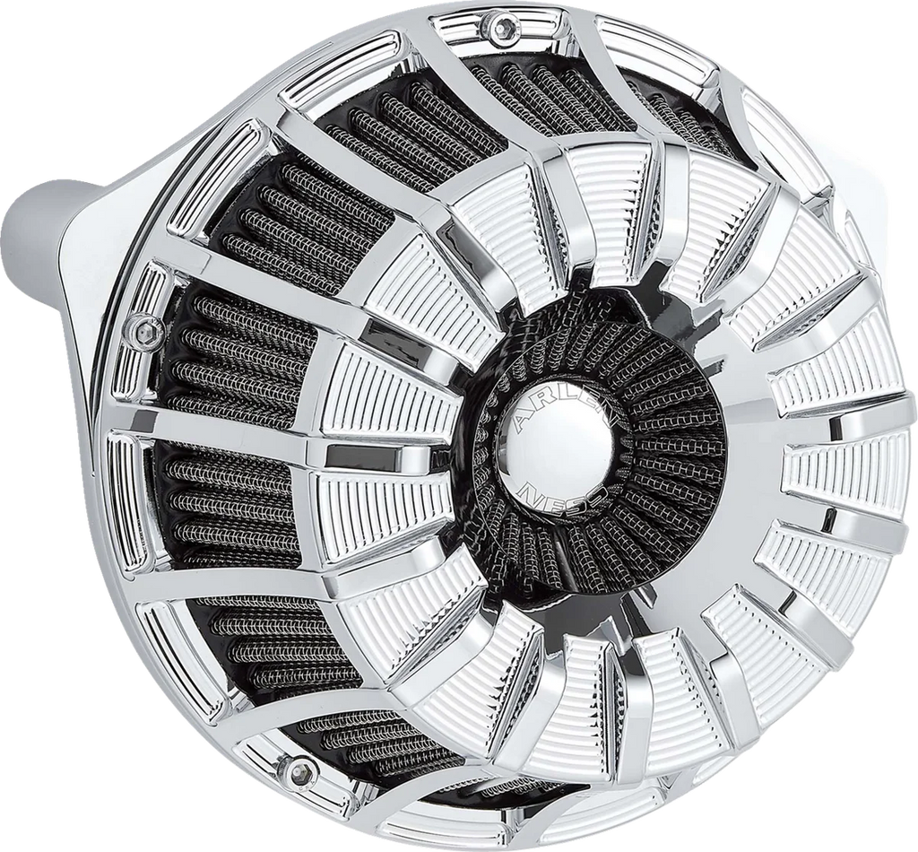 Arlen Ness Inverted Series Air Cleaner Kit - 10-Gauge - Chrome - 600-224 - Main Product View
