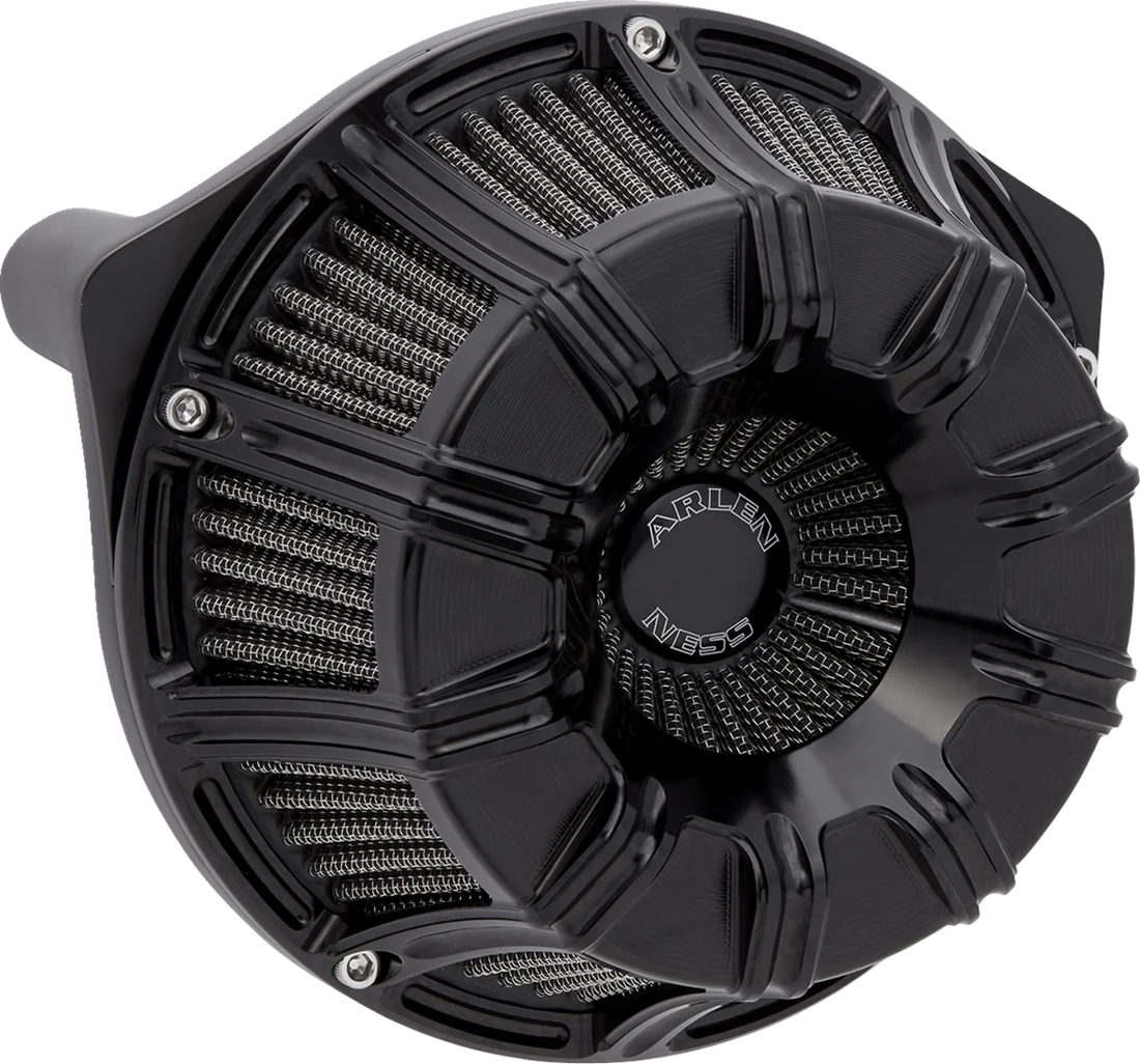 Arlen Ness Inverted Series Air Cleaner Kit - 10-Gauge - All Black 600-220 - Side View
