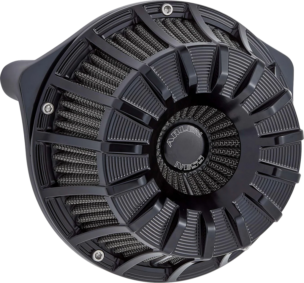 Arlen Ness Inverted Series Air Cleaner Kit - 15-Spoke - All Black - 600-223 - Main Product View