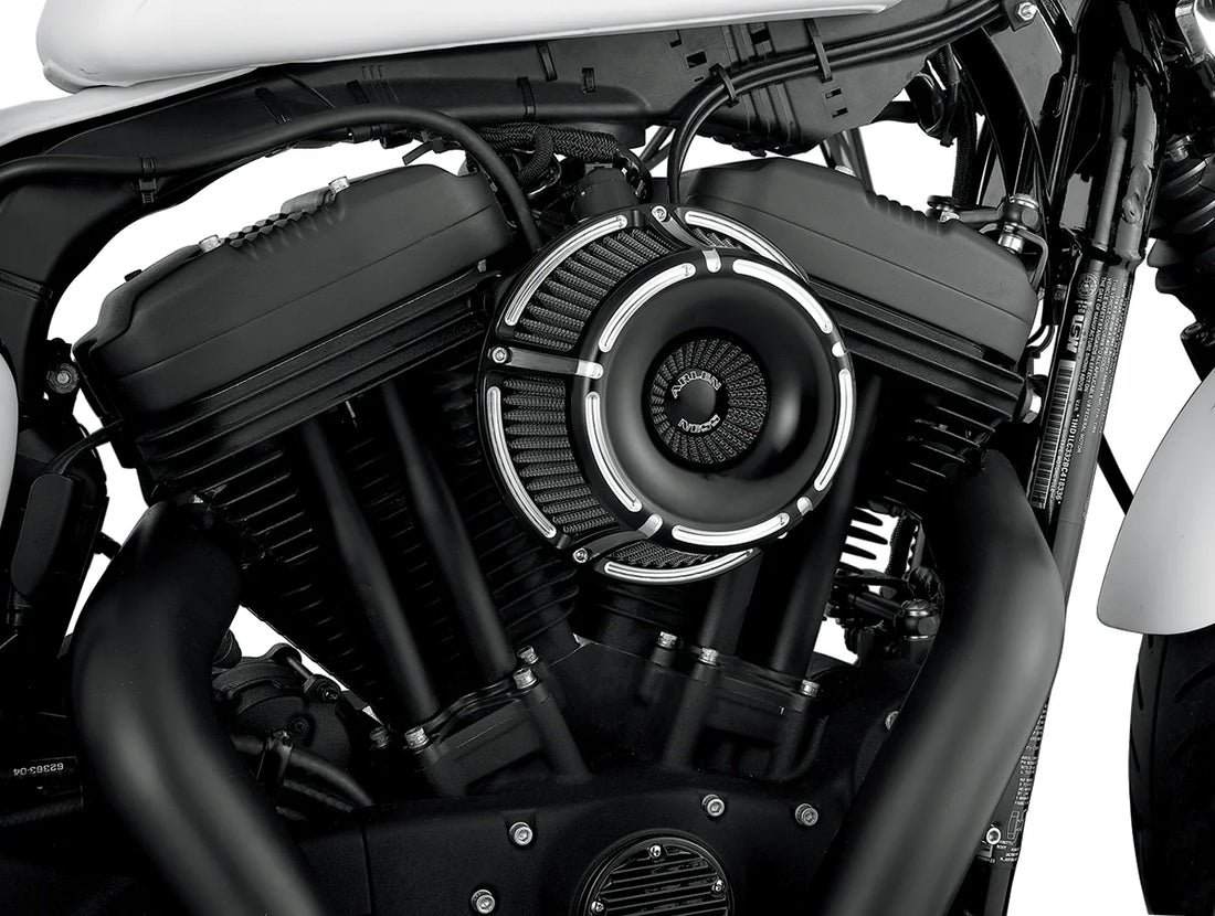 Arlen Ness Inverted Series Air Cleaner Kit - Black 18-923 - Side View