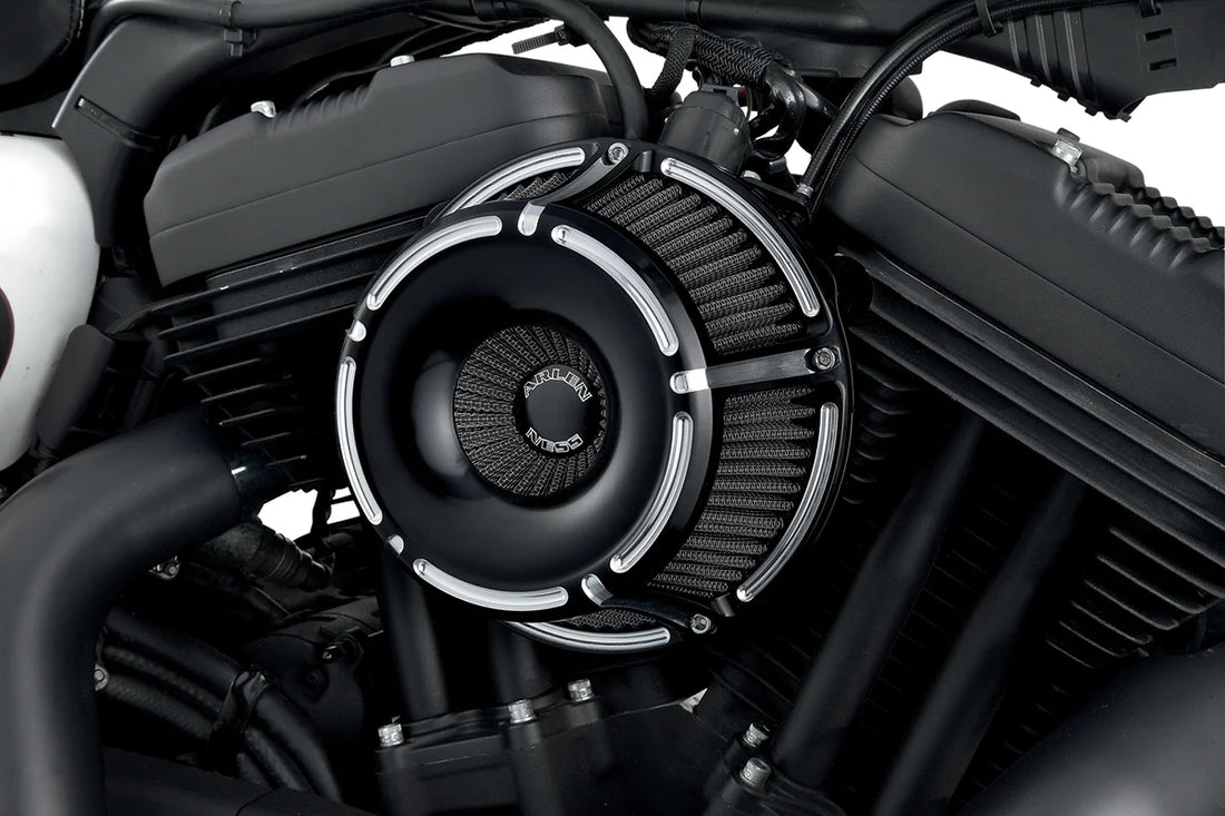 Arlen Ness Inverted Series Air Cleaner Kit - Black 18-923 - Back View