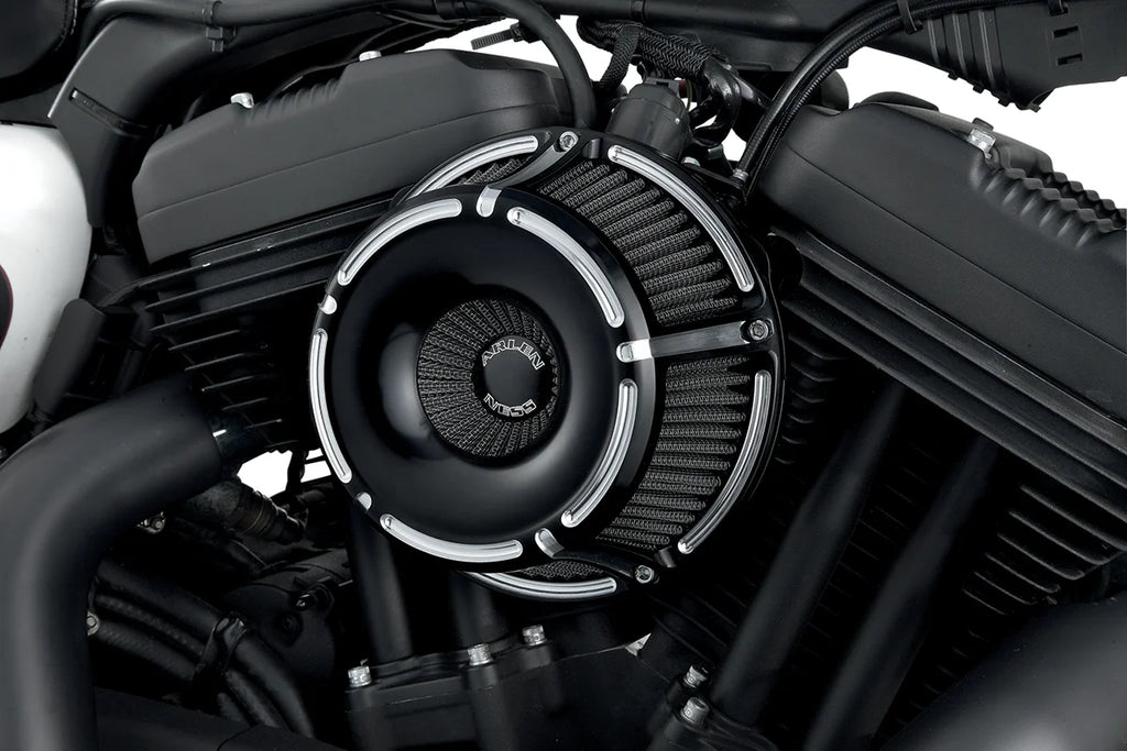 Arlen Ness Inverted Series Air Cleaner Kit - Black 18-923 - Back View