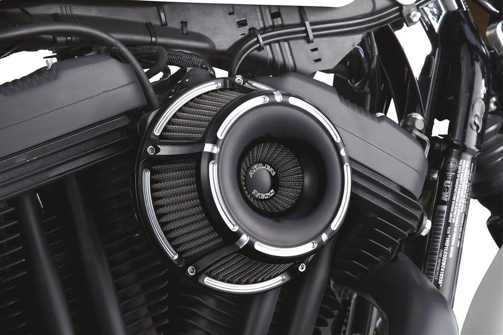 Arlen Ness Inverted Series Air Cleaner Kit - Black 18-923 - Installation View