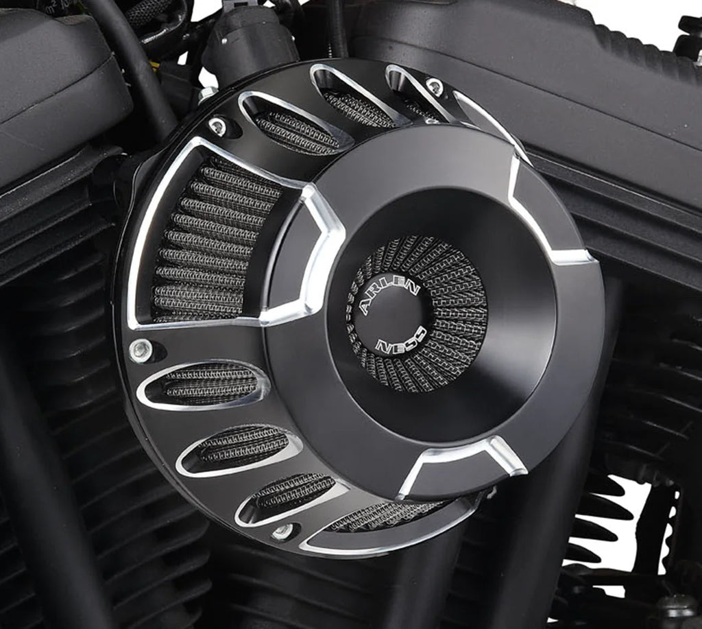 Arlen Ness Inverted Series Air Cleaner Kit - Black 18-931 - Side View