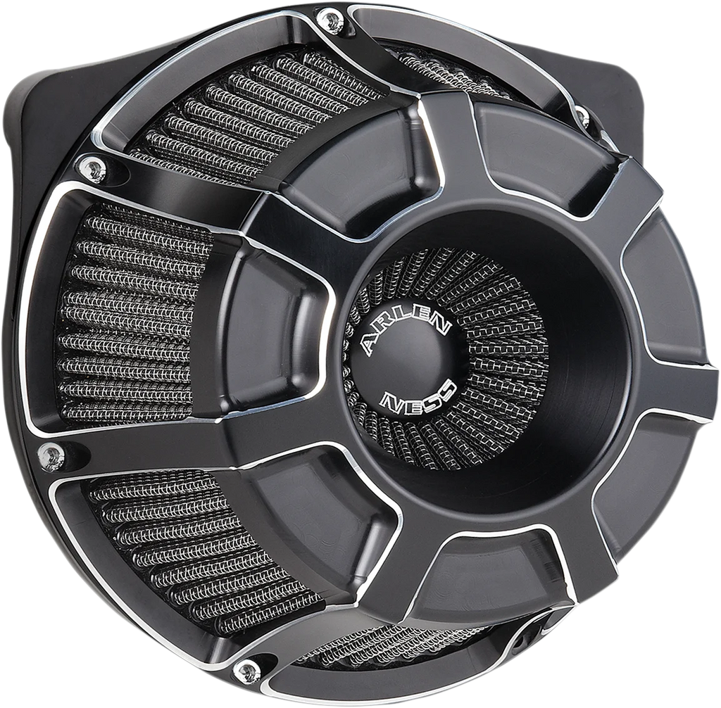 Arlen Ness Inverted Series Air Cleaner Kit - Black 18-937 - Main Product View
