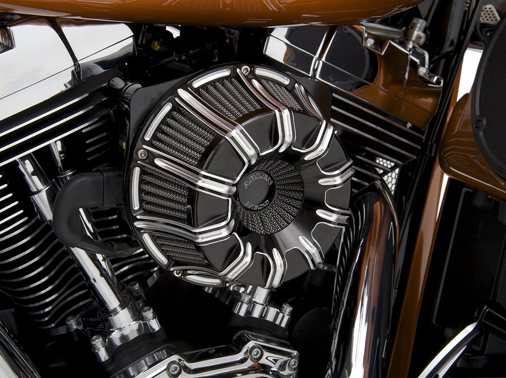 Arlen Ness Inverted Series Air Cleaner Kit - Black 18-941 - Side View