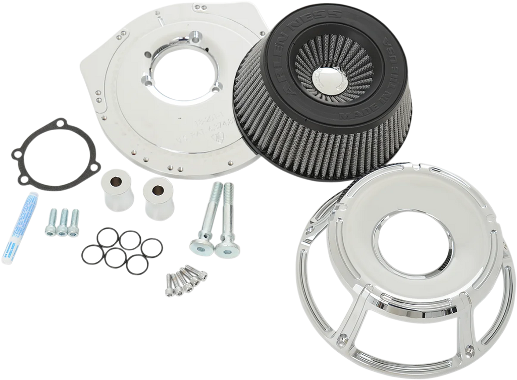 Arlen Ness Inverted Series Air Cleaner Kit - Chrome 18-922 - Side View