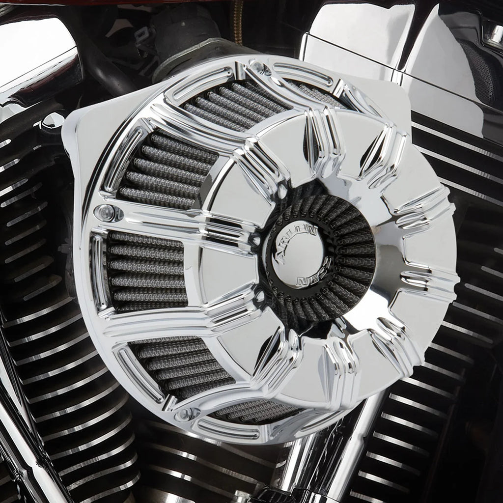 Arlen Ness Inverted Series Air Cleaner Kit - Chrome 18-942 - Side View