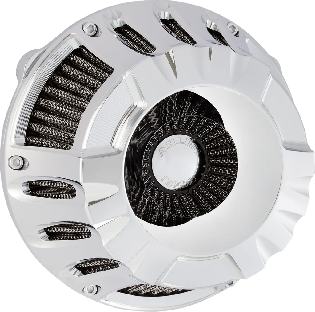 Arlen Ness Inverted Series Air Cleaner Kit - Deep Cut - Chrome - 600-228 - Main Product View