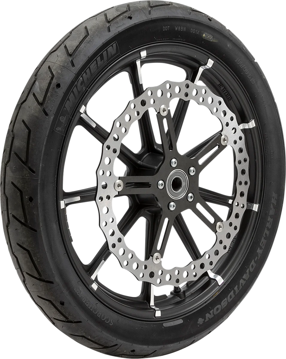 Arlen Ness Jagged Brake Rotor - 15" - Right - Hub-Mount 02-995 - Side View