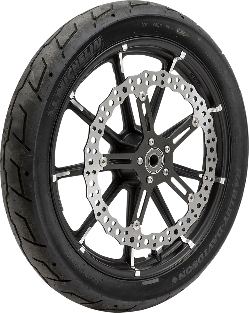 Arlen Ness Jagged Brake Rotor - 15" - Right - Hub-Mount 02-995 - Side View