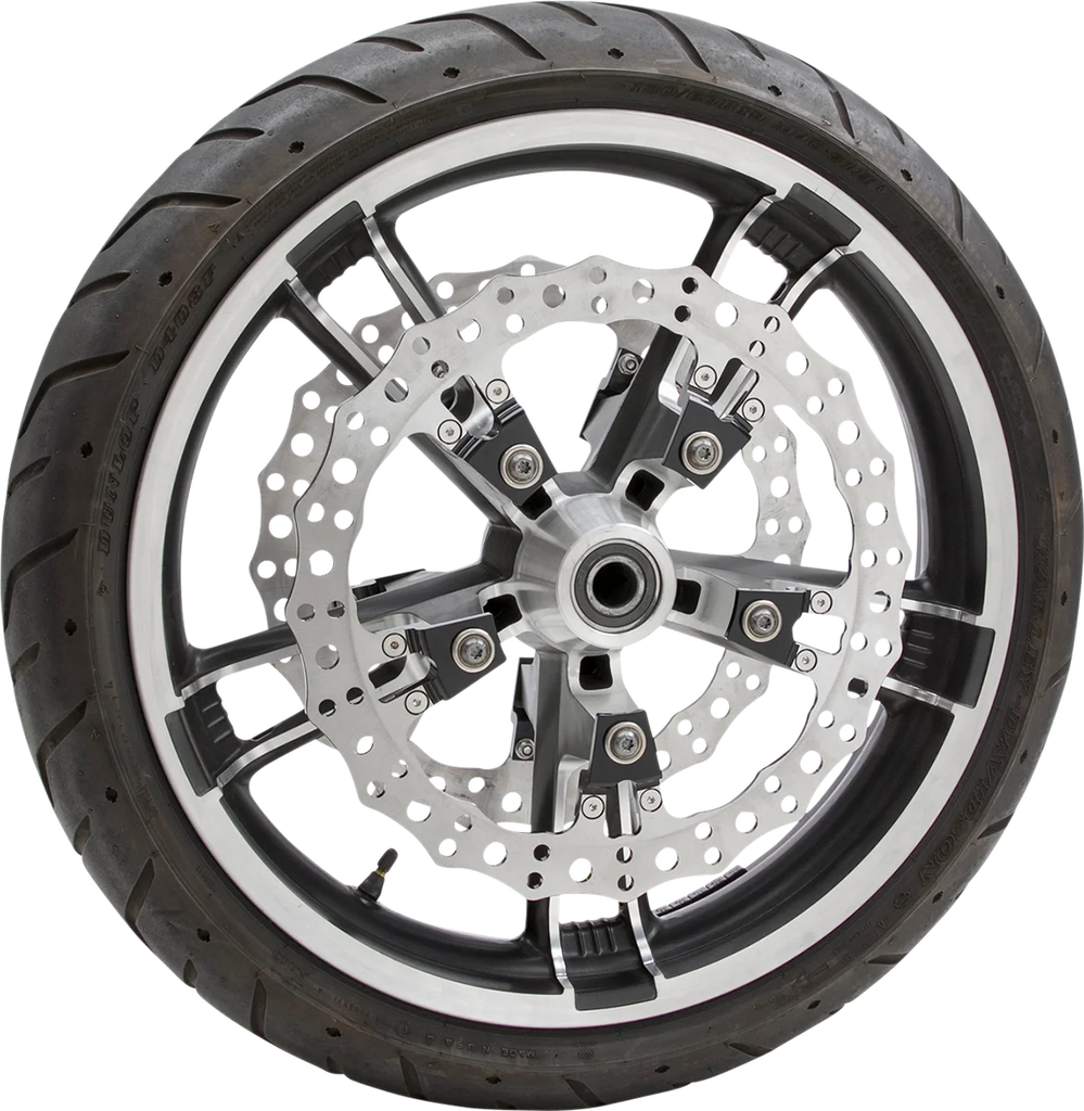 Arlen Ness Jagged Left Brake Rotor - Touring - 14" 02-950 - Side View